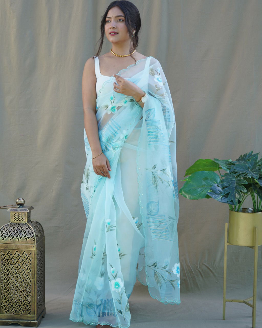 Menka Printed Designer Wholesale Party Wear Sarees
